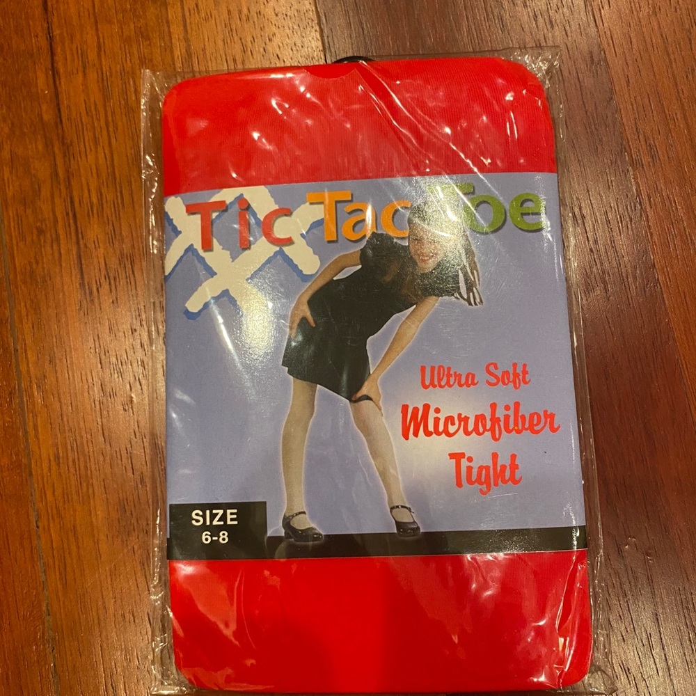 Tic Tac Toe Ultra Soft Microfiber Tights size 6-8